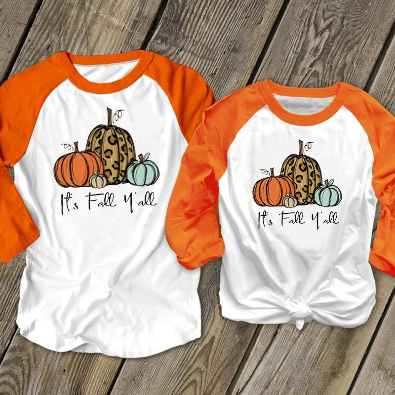 

It's Fall Ya'll Shirt Pumpkin Tshirt Women Long Sleeve 2019 Thanksgiving Tees Orange Plus Size Tee Festival Print Tops Full