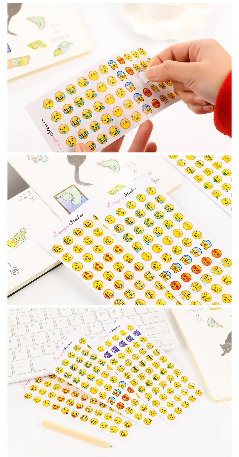 12 листов/лот милые мини забавные наклейки из ПВХ прозрачные корейские наклейки бумажные хлопья Детские декоративные для открыток канцелярские товары