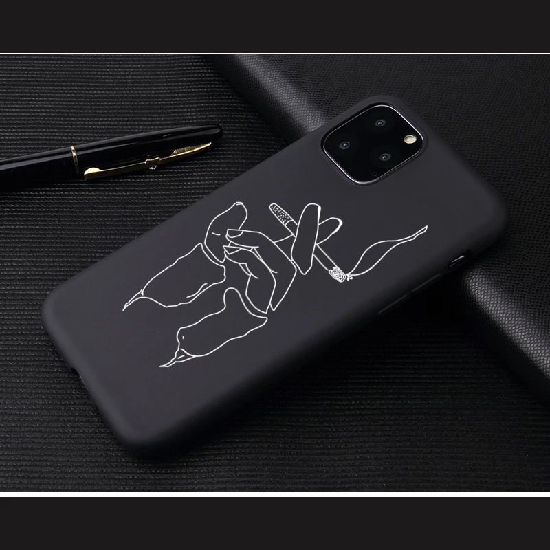 Креативный дизайн сексуальная девушка Мягкий силиконовый чехол s для iPhone 5 S SE X чехол для телефона для iPhone 6S 6 7 8 Plus XS Max XR 11Pro матовый чехол - Цвет: 04