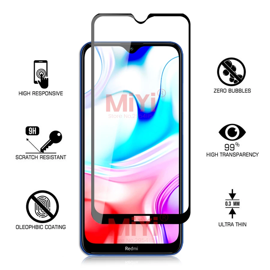 2 шт. для стекла xiaomi global version redmi 8, 4 ГБ, 64 ГБ, защита экрана, закаленное стекло redmi 8, смартфон, 6,22 дюйма, защитная армированная пленка