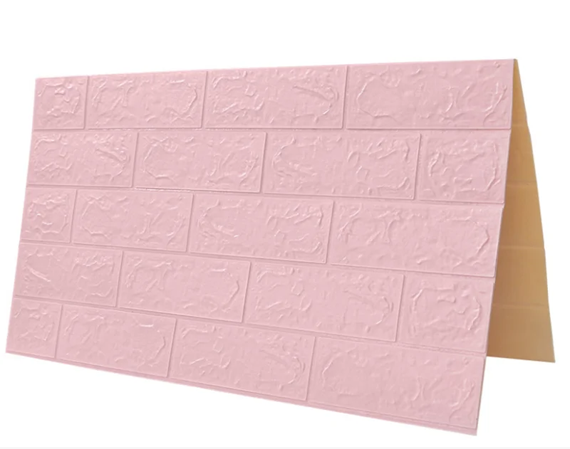 pink 70*77 3D наклейка на кирпичную стену DIY самоклеющаяся декоративная пена водостойкие обои для детской комнаты Кухня наклейка s - Цвет: pink