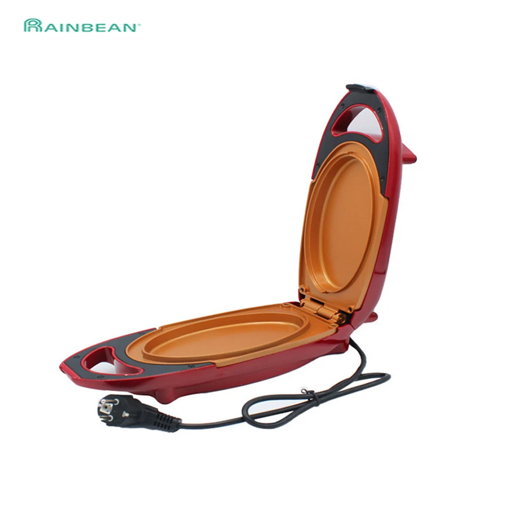 

Red Copper 5 Minute Chef Electric Frying Pan Smoke Free Non-stick Pot Steak Grill Pan Sandwich Maker Barbecue Pizza Machine