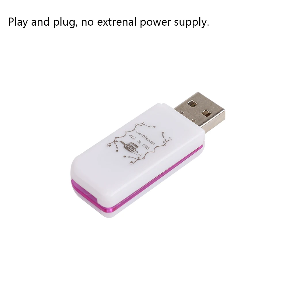 

High speed 4-In-1 USB 2.0 Card Reader Multi-port Card Reader Portable Multi-port card reader for TF/MMC/MS/M2
