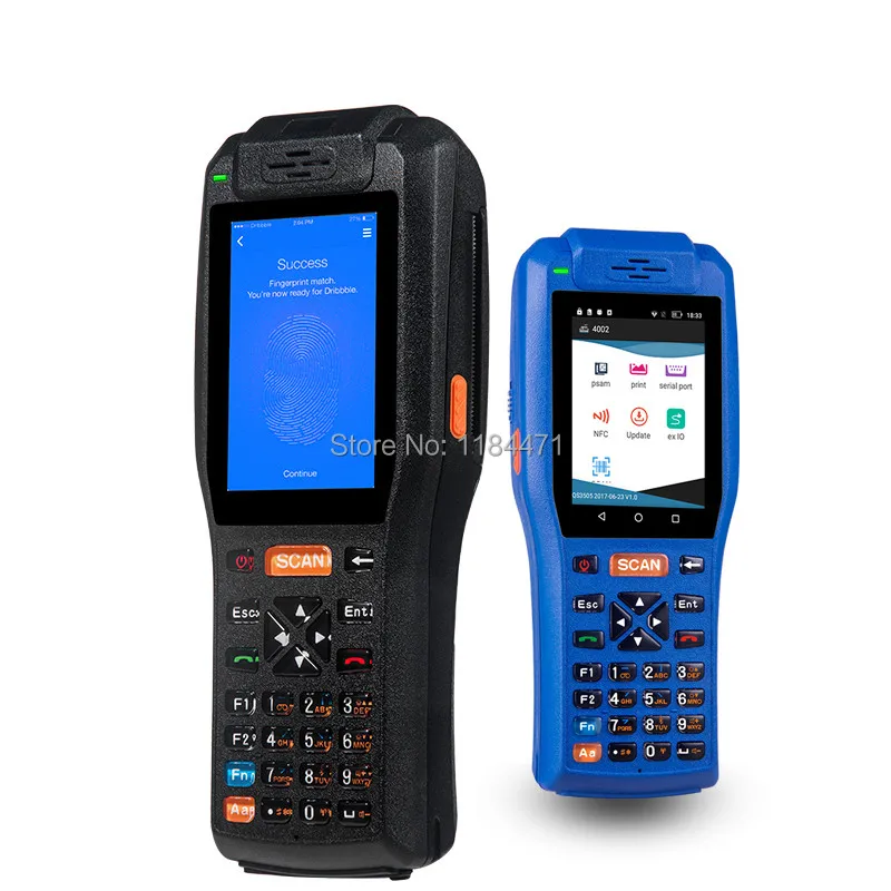 4G Android 13 56 HZ Ручной Считыватель RFID 2D изображение QR сканер штрих кода промышленный