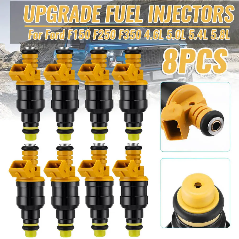 

0280150909 8pcs Upgrade Fuel Injectors For Ford F150 F250 F350 4.6L 5.0L 5.4L 5.8L