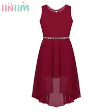 Iiniim детская одежда с юбкой-пачкой для детей, к требованиям заказчика; сверкающие стразы Талия High-low подол платья принцессы Vestido de festa Платья для вечеринок для девочек