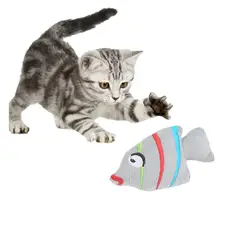 Забавная игрушка для кошек, игрушка для жевания домашних животных, креативная плюшевая игрушка в форме рыбы, игрушка для укуса кошек