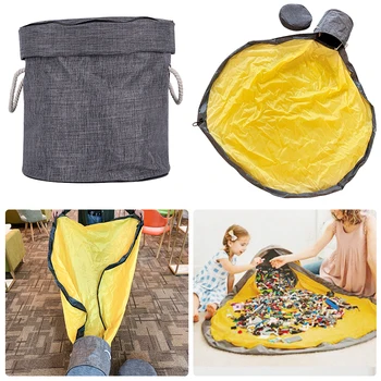 

High Capacity Portable Toy Storage Bag Toys Clean-Up Bags Play Mat Toys Organizer Practical Storage Container Home Supplies