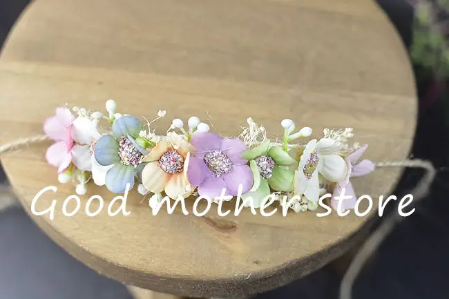 Newborn Photography Prop Baby Headband Floral Infant Headwear Baby Princess Girl Hair Accessories Cute Props