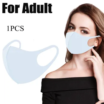 

1Pcs PM 2.5 Solid Color Face Masks Replaceable Face Mouth Cover Masks Protection Face Dustproof Reusable Face Mask mascarilla