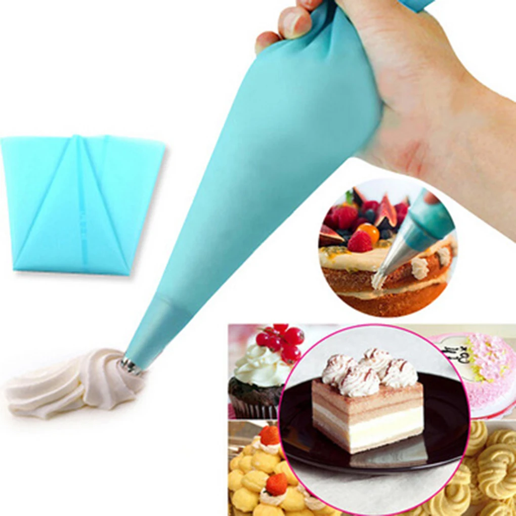 Cake Decorating Tips Set Icing Piping Cream Pastry Bag with 6pcs Stainless Steel Nozzle Set DIY Cake Decorating Tools Piping Bag