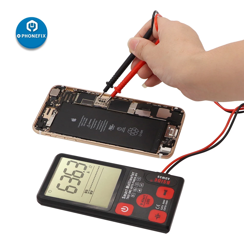 

ADMS9 Automatic LCD Display Digital Multimeter 3.5" LCD 3-Line Display Voltmeter AC DC Voltage NCV Resistance Ohm Hz Tester