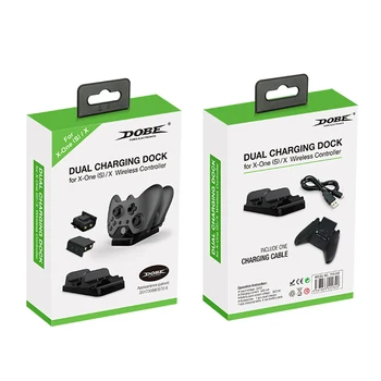 

Fast Charger For XBOX ONE Controller Dual Charging Dock Charger + 2pcs Rechargeable XBOX ONE Controller Battery Stander For XBOX