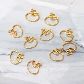 

40 Pack Resin Metal Frame Pendant Open Back Bezel Setting UV Resin Jewelry DIY