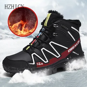 

Men Boots Winter Plush Warm Snow Boots Casual Winter Solomon Hiking Shoes Men Footwear Ankle Boots Zapatos De Hombre Size 39-48
