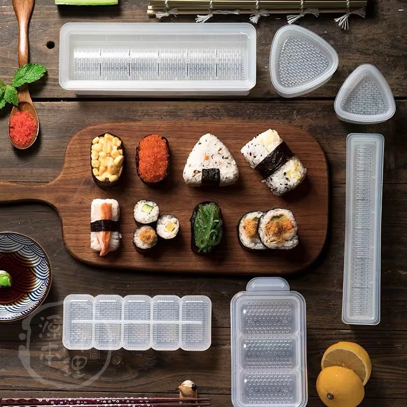 

1Pcs Sushi Mold Tools Making Rice Ball Maker DIY Sushi Onigiri Rice Mold Meal Press Kitchen Bento Accessories Sushi Mat Rice