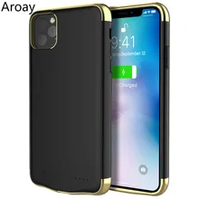 Aroay 6000mAh силиконовый ударопрочный аккумулятор зарядное устройство чехол для iPhone11 батарейка для детских игрушек Чехол для iPhone11Pro 11ProMax