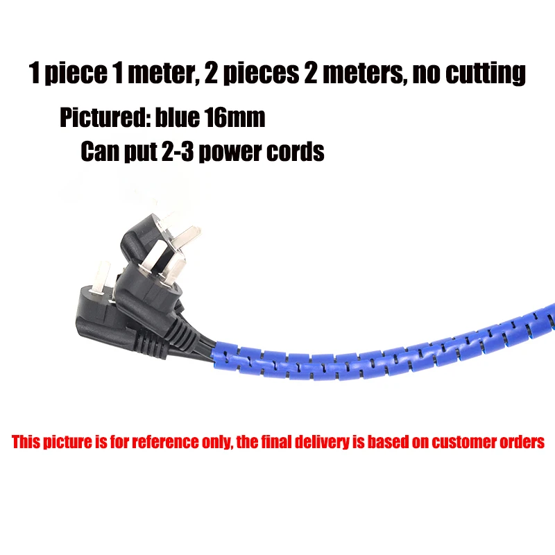 Тип трубки 8 мм-42 мм 1 метр Кабель обмотки трубки, защита провода защитная трубка цвет провода жгут мотоцикла тепловая труба рукав - Цвет: blue