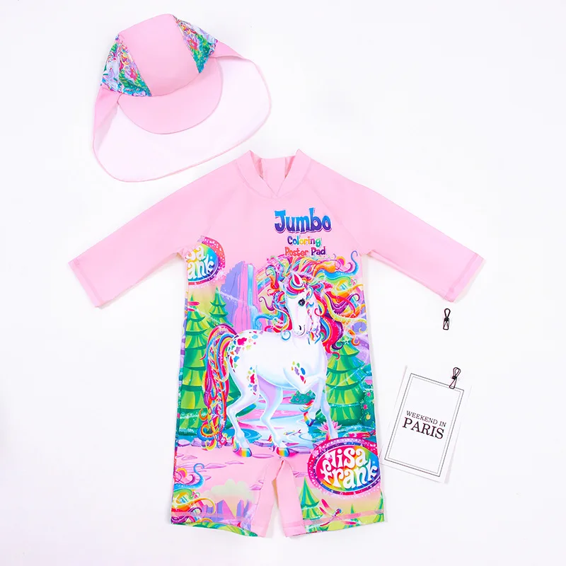 

KID'S Swimwear Blisters Young GIRL'S Swimsuit 2-8-Year-Old Cartoon Childrenswear One-piece Swimming Suit Unicorn CHILDREN'S Swim