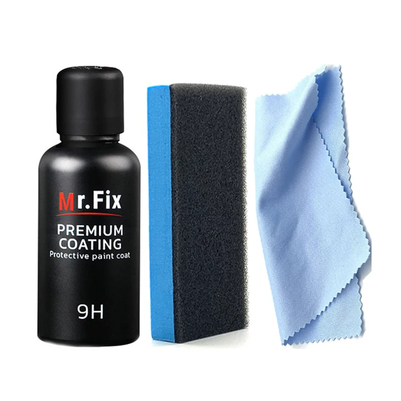 New 30ml Upgraded Ceramic Coat 9H Car Polish Liquid Crystal Set High Density Car Super Hydrophobic Glass Coating Tools