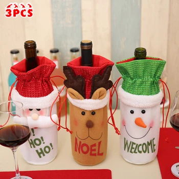 

11″x5.1″ Christmas Wine Bottle Bag set Gift Wrap 3x Snowman 3 design Gift