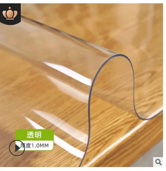 

Transparent PVC Tablecloth Table Cover Waterproof Oilproof Dustproof Kitchen Pattern Oil Tablecloth Glass Soft Cloth 1.0mm