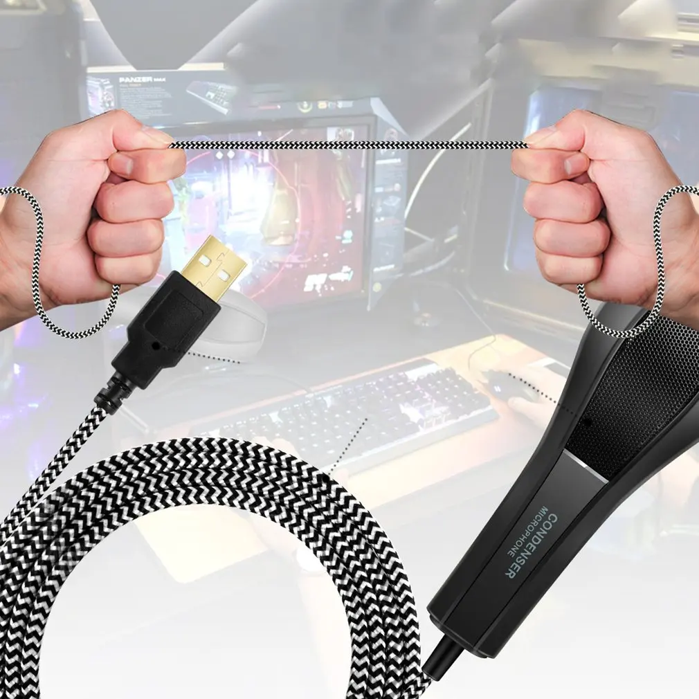 Q5B Высокочувствительный USB конденсаторный микрофон для телефона ноутбука онлайн пение чата встречи