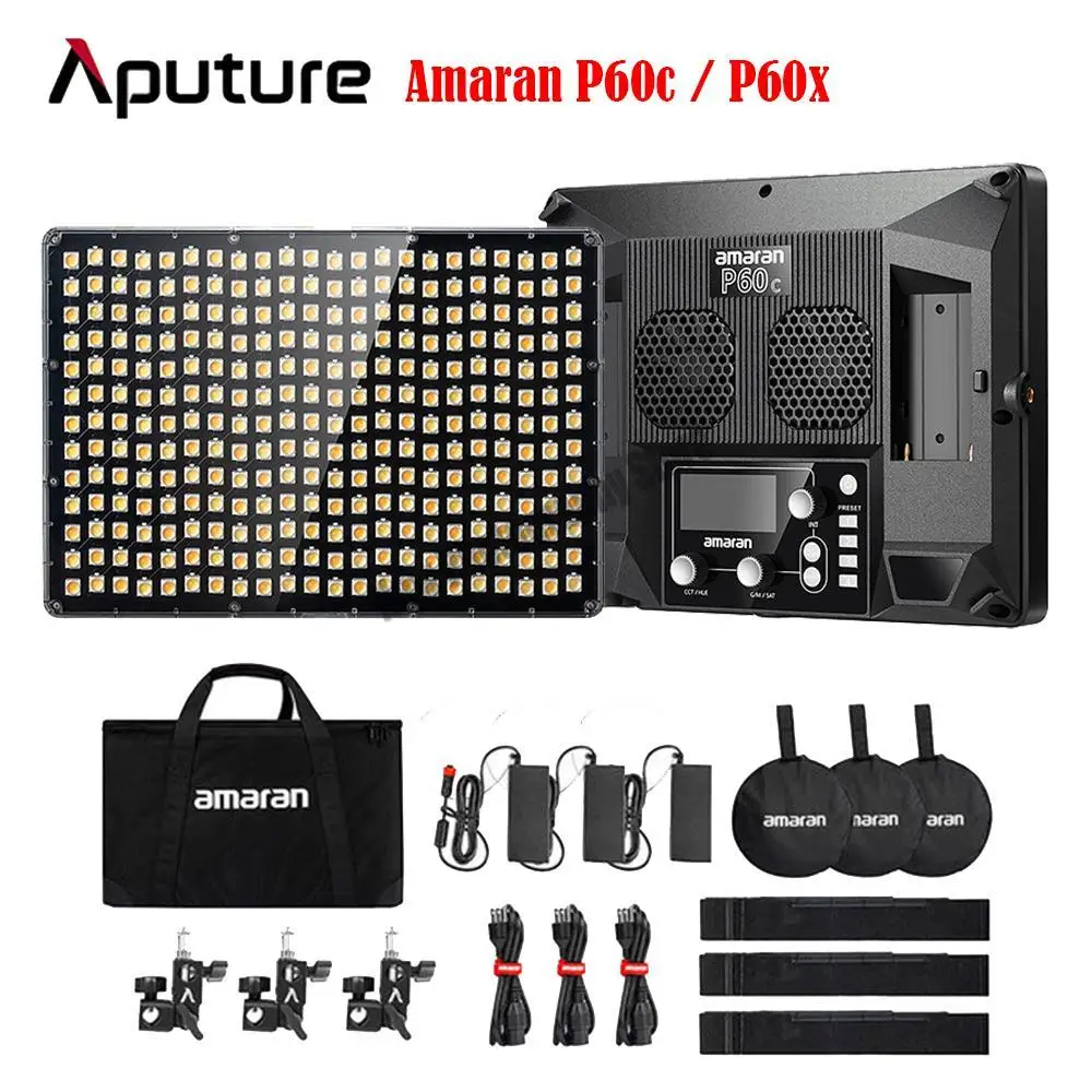 Aputure Smaran-プロの写真LEDライト,コールドおよび屋外ランプ,p60c,p60x,rgb,2500k-7500k  AliExpress