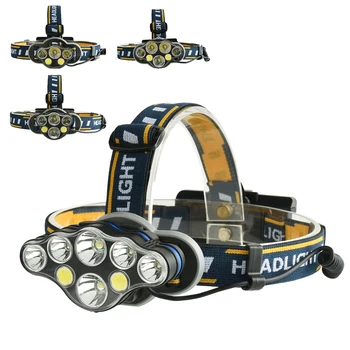

Ultra Bright LED Headlamp 18650 Camping Lamp Flashlight 8 Modes Outdoor Headlight Lightweight With Warning Lights