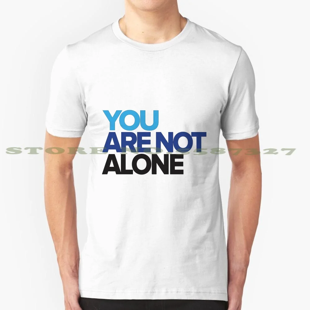 Женская Винтажная Футболка с принтом You Are Not Alone | Мужская одежда