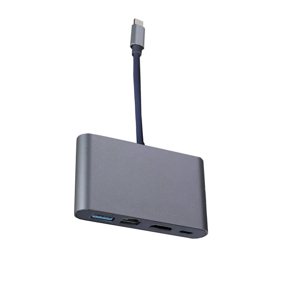 4 в 1 USB-C концентратор адаптер USB 3,1 type-C концентратор к HDMI 4K RJ45 Gigabit Ethernet USB 3,0 HDMI USB-C адаптер Высокая скорость передачи данных