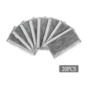 

20pcs Men Women adult Anti Mask Dust Anti-haze Breathable Activated Carbon Non-woven Fabric Mask