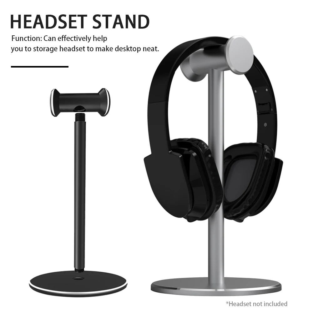 Portable Headphones Holder Aluminum Alloy Headset Stand Desktop Display Office Bedroom Non Slip Home Multifunctional Gaming