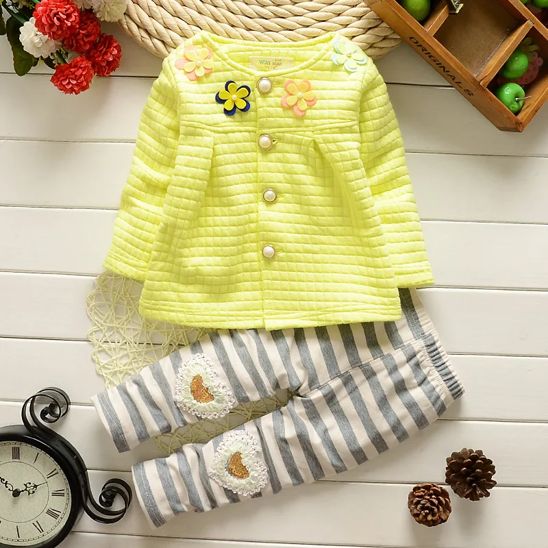 Baby girl clothes spring and autumn cotton thick warm set casual cartoon cute rabbit set baby long-sleeved baby girl two-piece Baby Clothing Set cheap