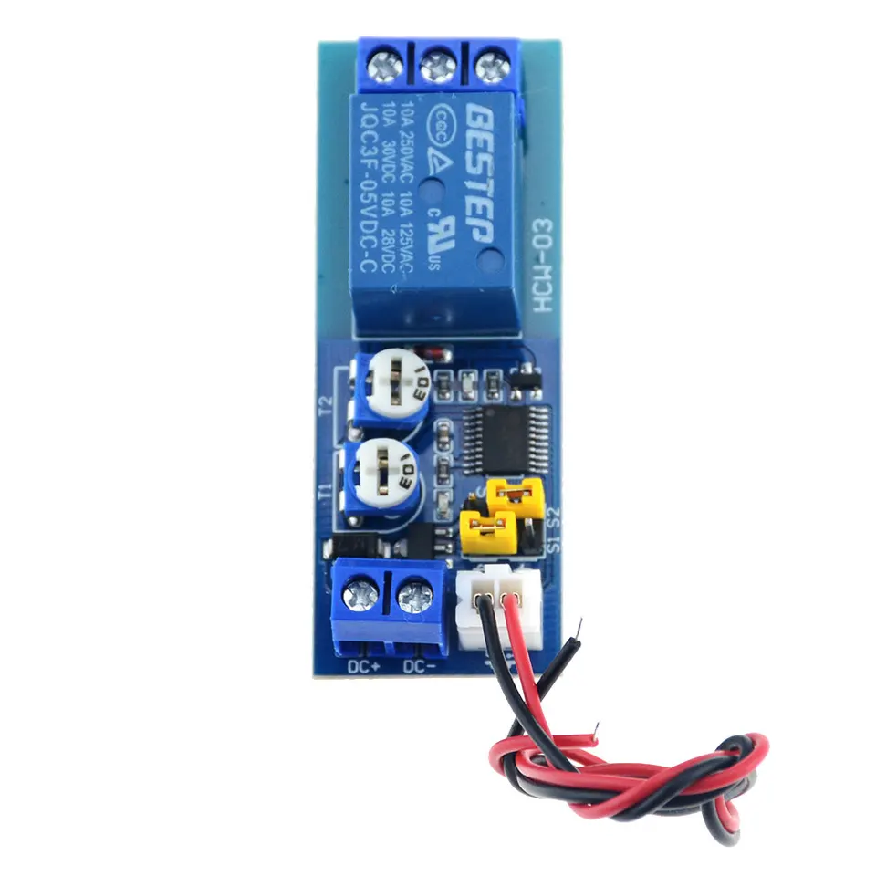 2 Moduli Relè Timer A Ciclo Infinito 12V – Ritardo Spegnimento 0-15 Minuti – NO+NC 10A