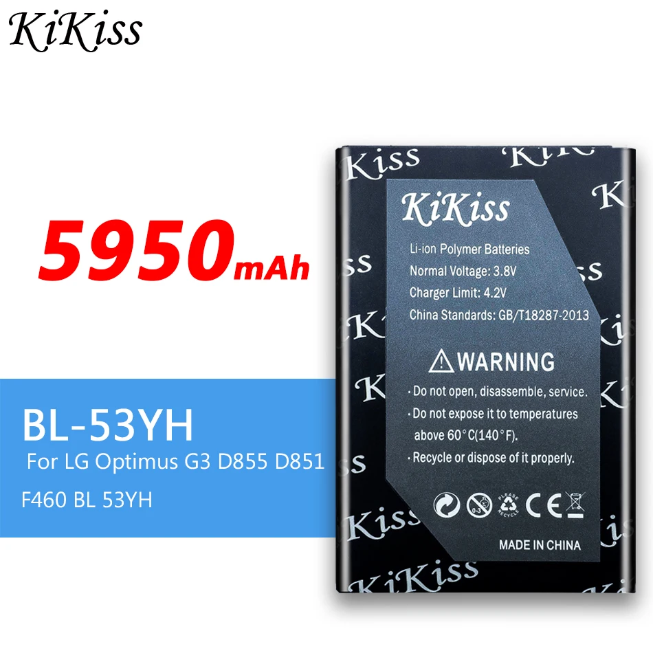 KiKiss BL 51YF/53YH/54SH/49SF Батарея для LG Optimus G3 G4 G3s G3C G4C G4S D724 D855 H815 H840 BL-54SH BL-51YF BL-53YH