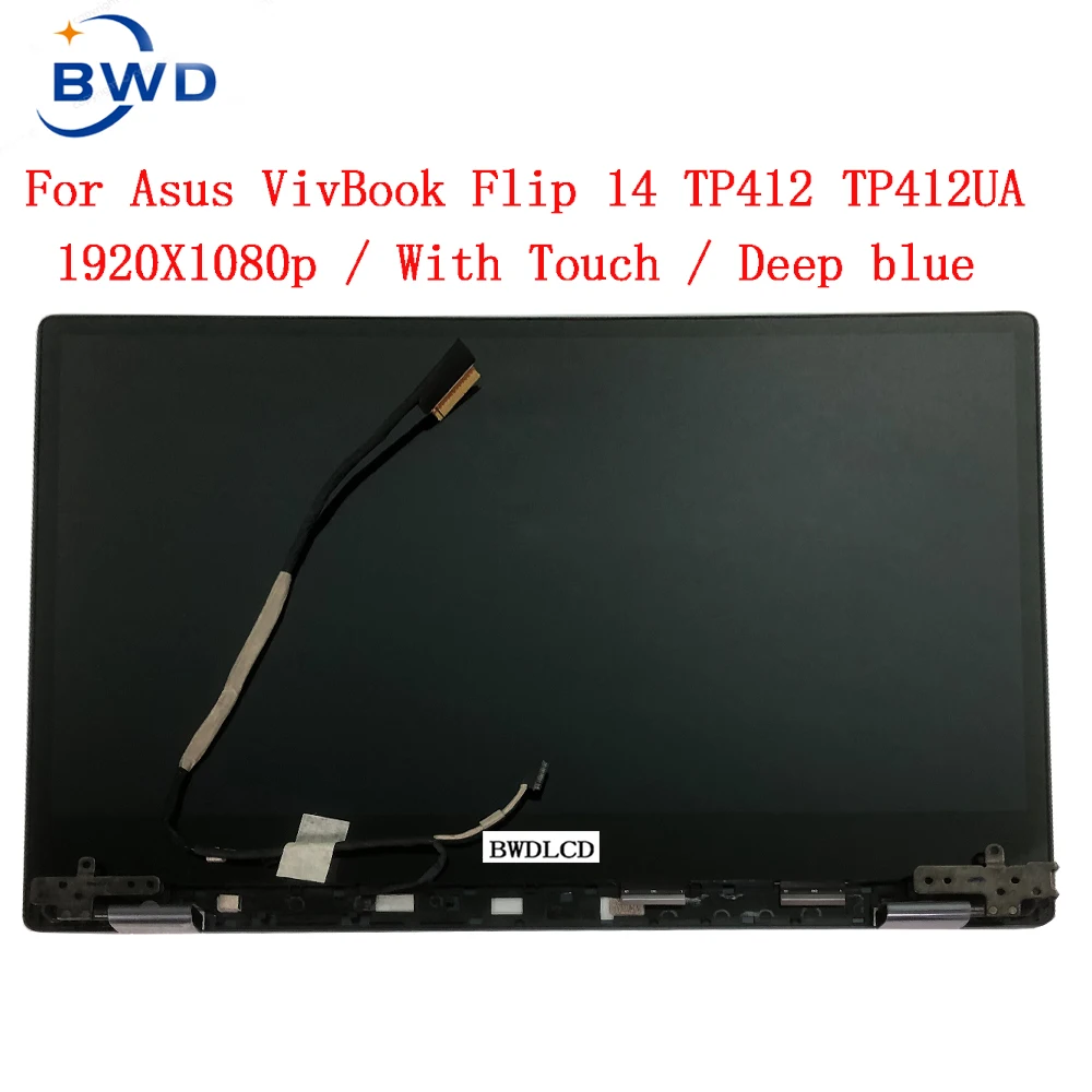 Polegada para Asus Vivobook Flip 14 Tp412 Tp412u Tp412ua Tp412fa Tp412f Montagem da Tela de Toque Lcd 1920*1080 Fhd 14.0 - Imagem 5