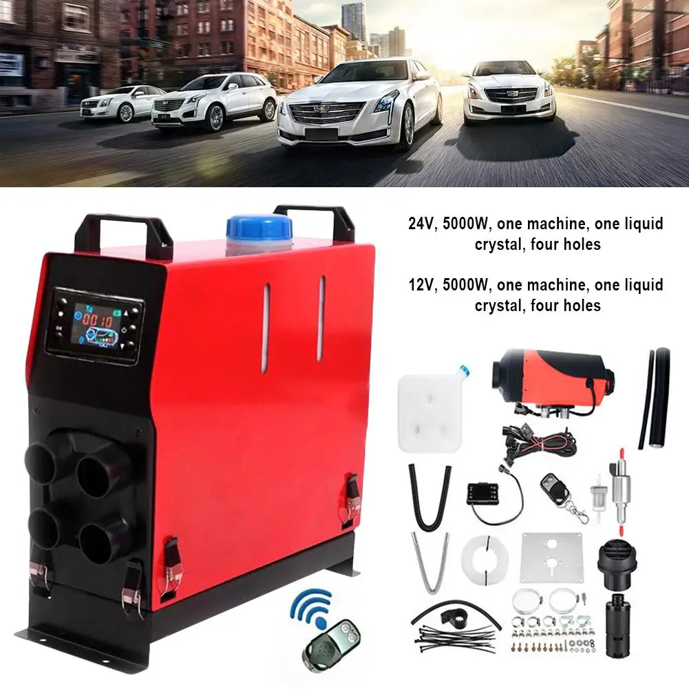 12/24V 5000W фары для автомобилей воздушный дизельный Обогреватель машина «Все-в-одном» ЖК-дисплей монитор нагреватель дизель стояночный отопитель с подогревом для автомобиля, грузовика, автобуса лодки