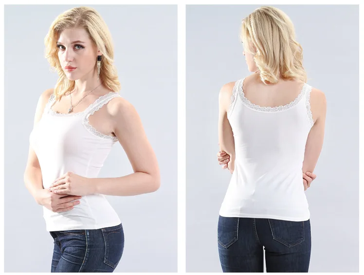 Весенне-летнее кружевное платье-майка с u-образным вырезом, женское ...