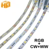 RGBCCT Светодиодная лента 5050 12 В/24 В 5 цветов в 1 чипах RGB + WW + CW 60 светодиодов/m 5 м/лот RGBW Светодиодная лента 5 м/лот. ► Фото 1/6