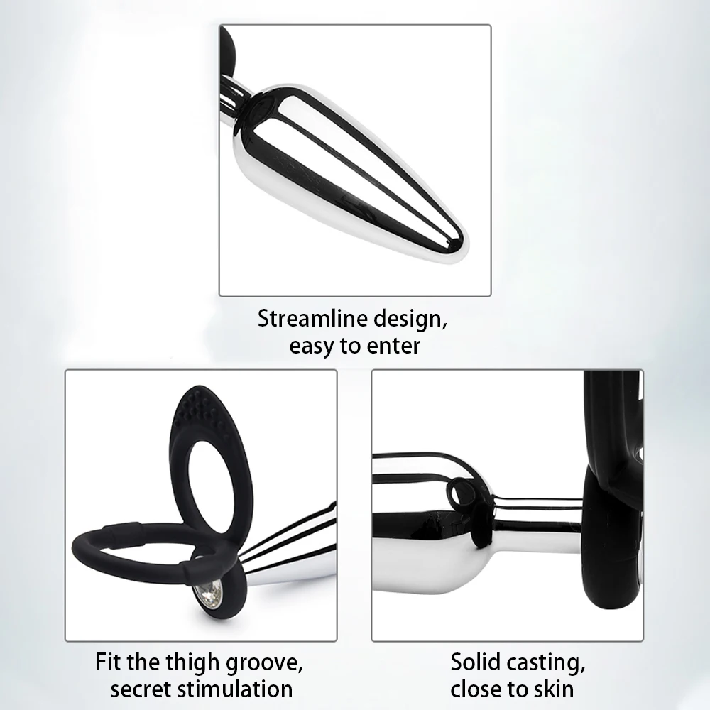 Anal Plug With Silicone Ring For Couples Double Anal Expander_voghion.com