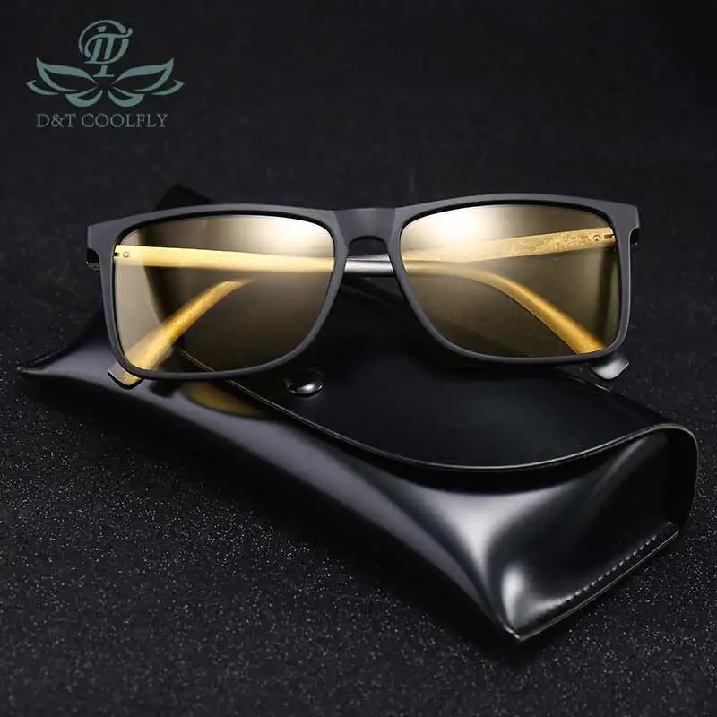 

High Definition Polarized UV400 Sunglasses Thick Lens Anti-headlight For Day and Night Driving Vacation TR90 Eye Wear For Male