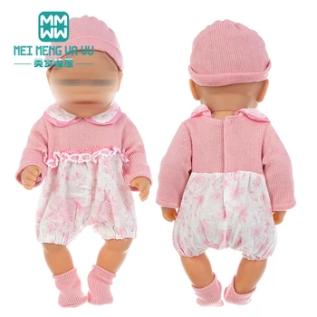 

Clothes for doll fits 17inch toy born doll accessories fashion Baby knitted suits, jumpsuits, down jackets Girl's gift