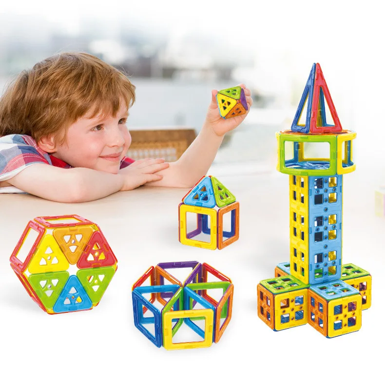 

Children Magnetic Sheet Set Educational Assembling Construction Pulling Magnetic Building Blocks Flexible Modeling DIY Assembled