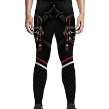 Мужские влагоотводящие брюки с черепом пиратов; модные вечерние повседневные дышащие брюки с высокой талией и 3D принтом; M