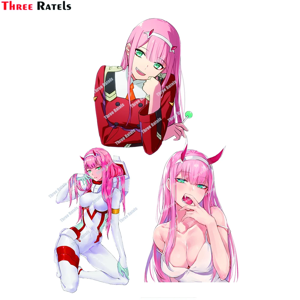 Наклейки и наклейки для холодильника Three Ratels D282 милый аниме Дарлинг в Franxx Zero Two Bmw