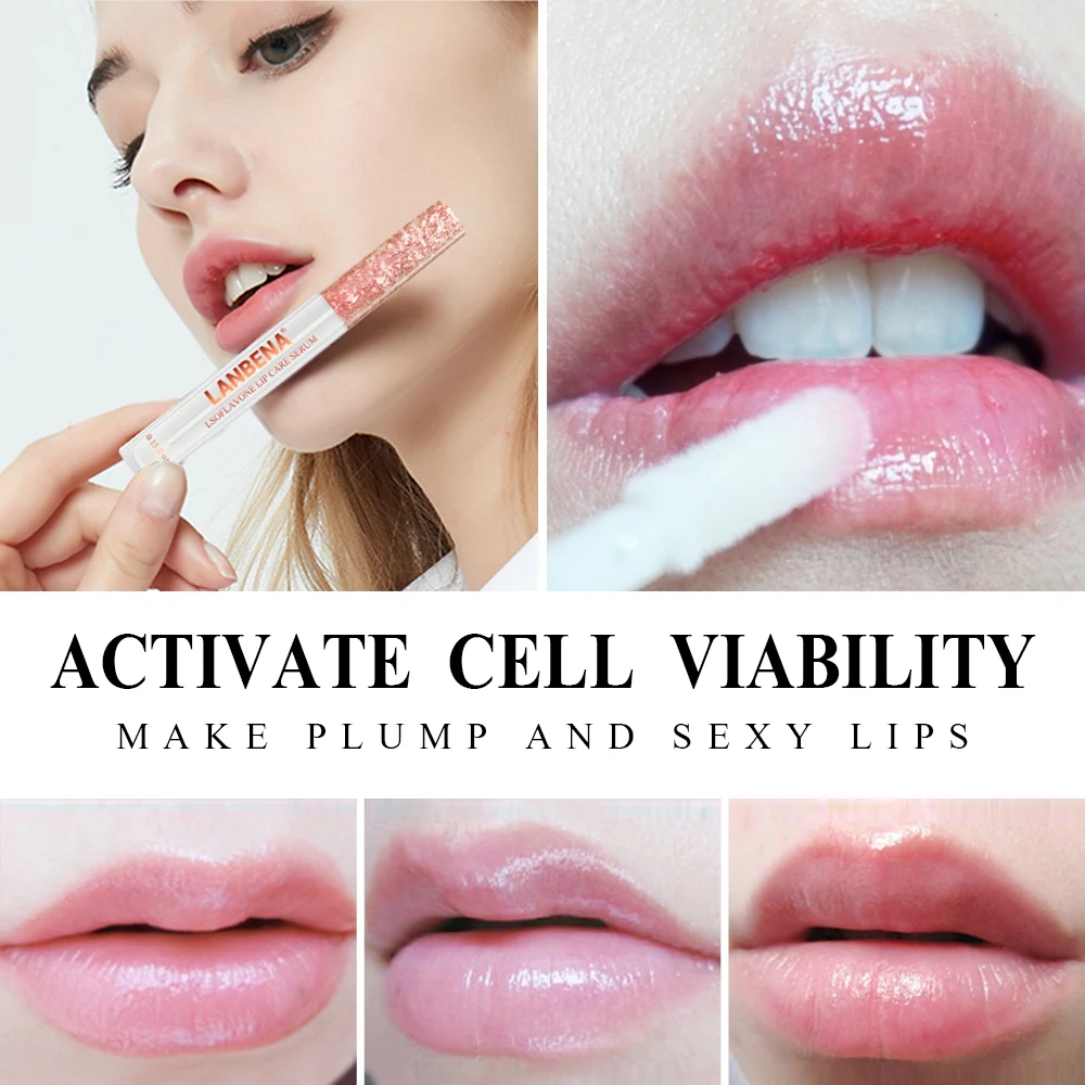 LANBENA Bigger Lip Plumper Serum Reduce Fine Lines Care Lip Enhancer Elasticity Resist Aging Moisturizer Beauty 3