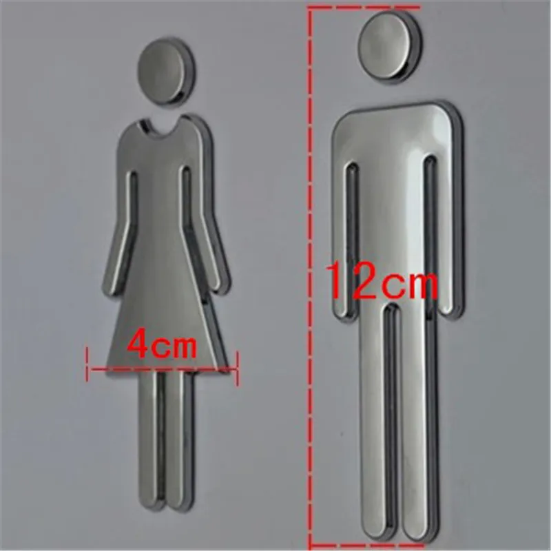 3D DIY женщина и мужчина знак на туалетную дверь Ванная комната Туалет WC знак на дверь для знак на туалетную дверь настенная декоративная наклейка съемная