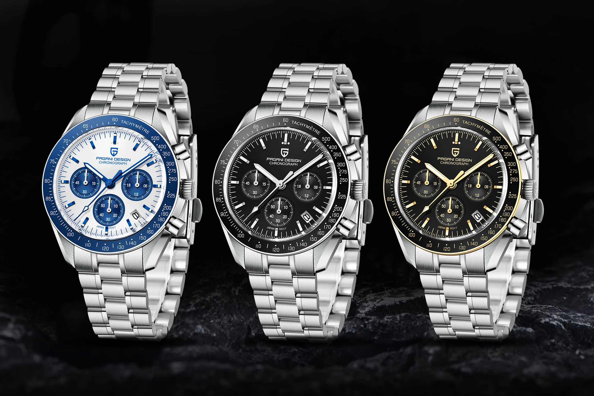 2023 New PAGANI DESIGN Ice Blue Moon Men's Watches Luxury Quartz Watch ...