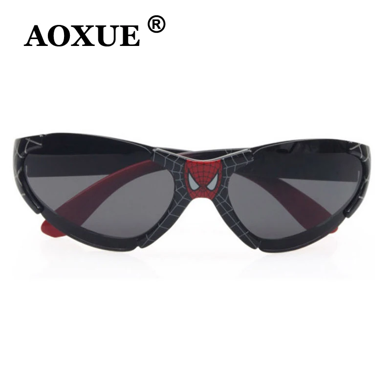 AOXUE; ; Модные фирменные для маленьких мальчиков и девочек очки Spiderman детские солнцезащитные очки Детский подарок Европейский Стандартный Сертификация UV400